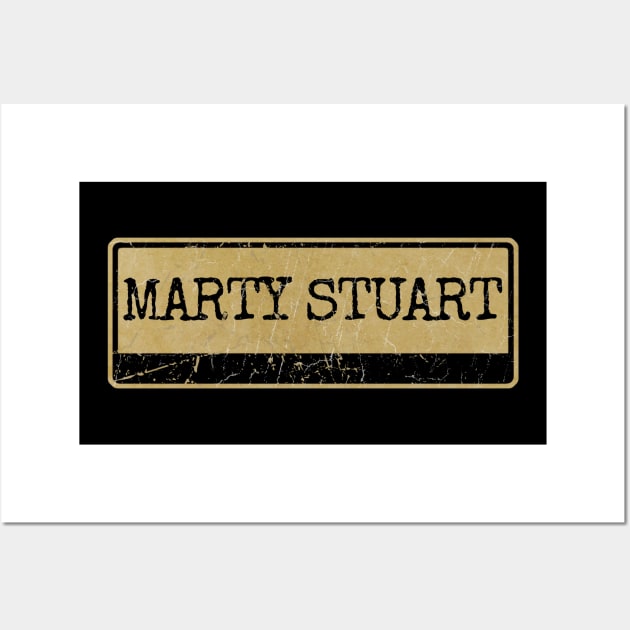 Aliska, text black retro - Marty Stuart Aliska, text black retro Wall Art by Aliska